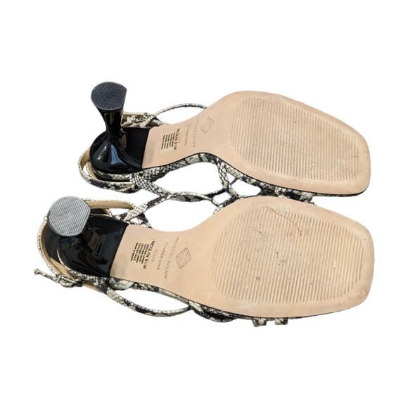 Antonio Melani Nicolyn Snake Print Strappy Heels Womens 8.5 Square Toe Formal - Picture 5 of 5